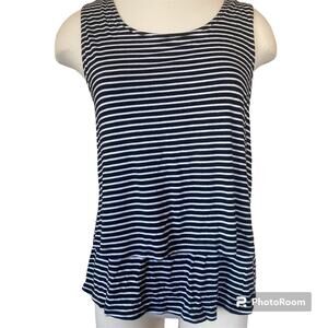 Tahari Tiered Striped Tank Size M